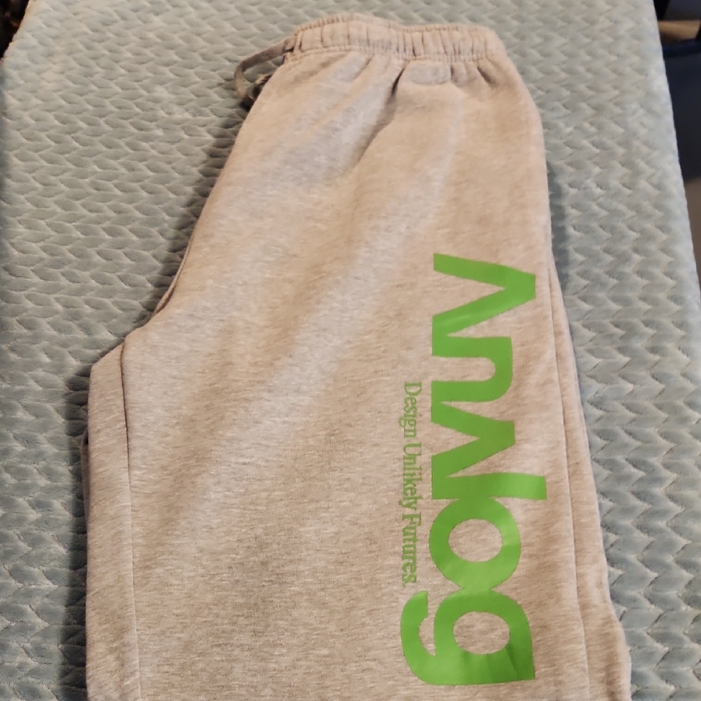 Analog Gray Joggers with Green Logo